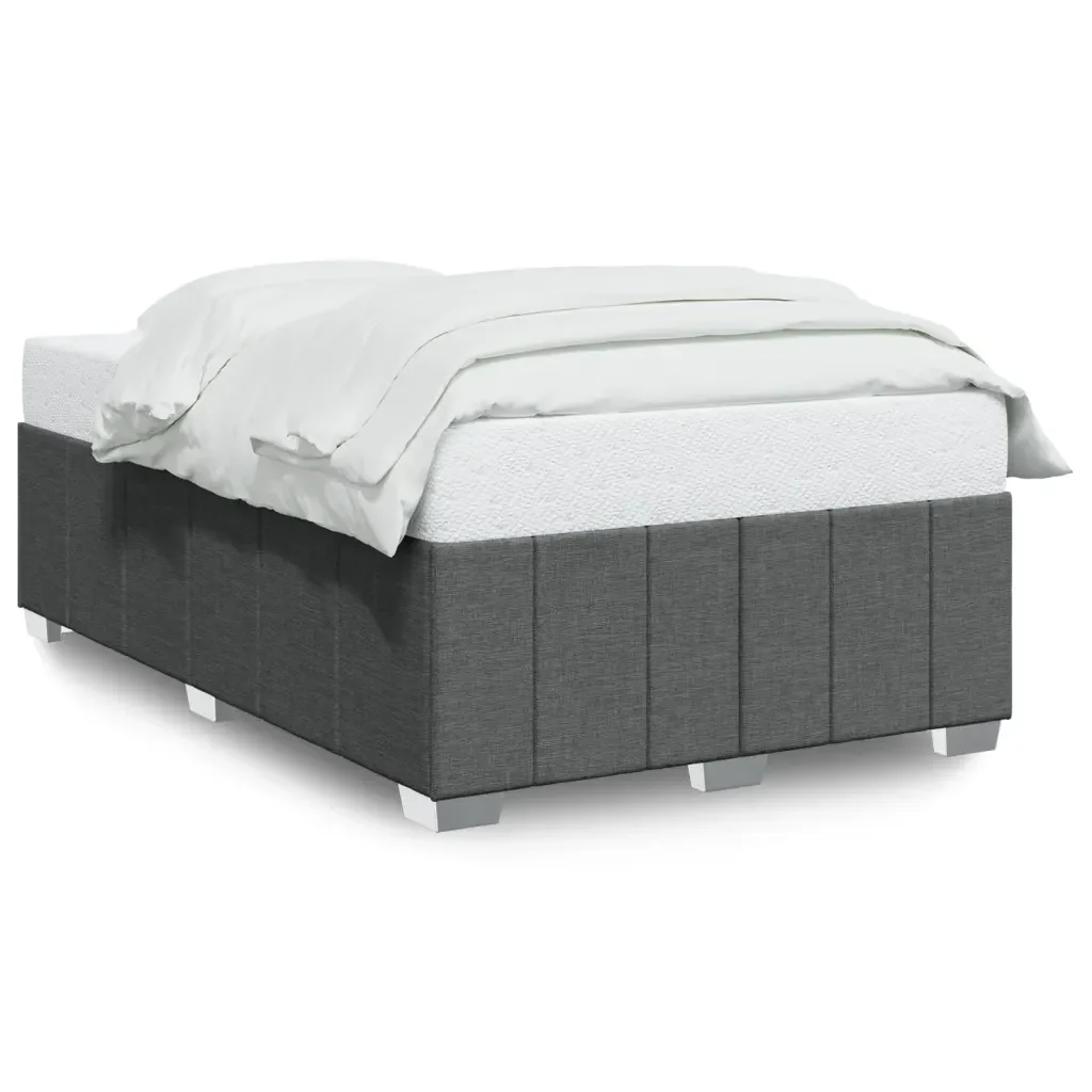 Letto matrimoniale | Letto per adulti | Giroletto senza Materasso Grigio Scuro 120x200 cm Tessuto