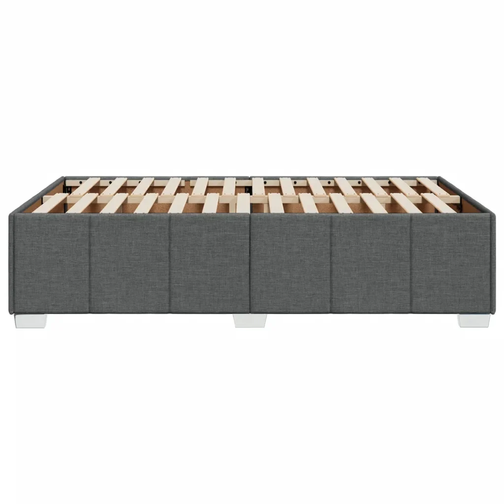 Letto matrimoniale | Letto per adulti | Giroletto senza Materasso Grigio Scuro 120x200 cm Tessuto - Image 5