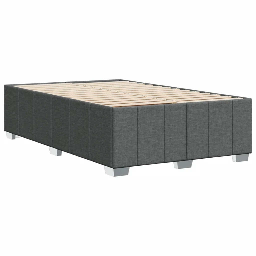 Letto matrimoniale | Letto per adulti | Giroletto senza Materasso Grigio Scuro 120x200 cm Tessuto - Image 6