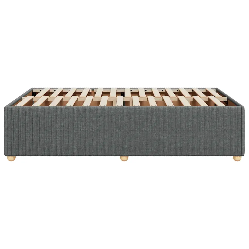 Letto matrimoniale | Letto per adulti | Giroletto senza Materasso Grigio Scuro 120x200 cm Tessuto - Image 5