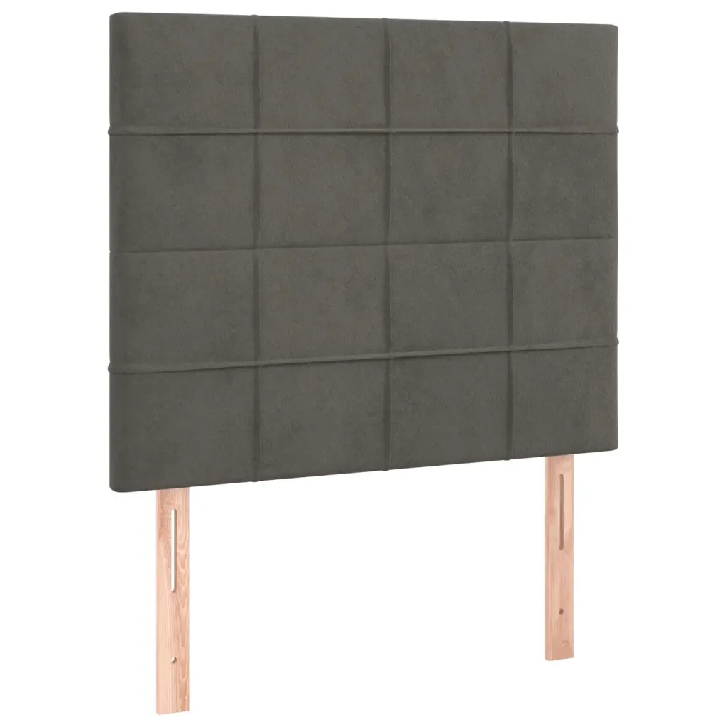 Letto matrimoniale | Letto per adulti | Giroletto senza Materasso Grigio Scuro 120x200 cm Velluto - Image 8