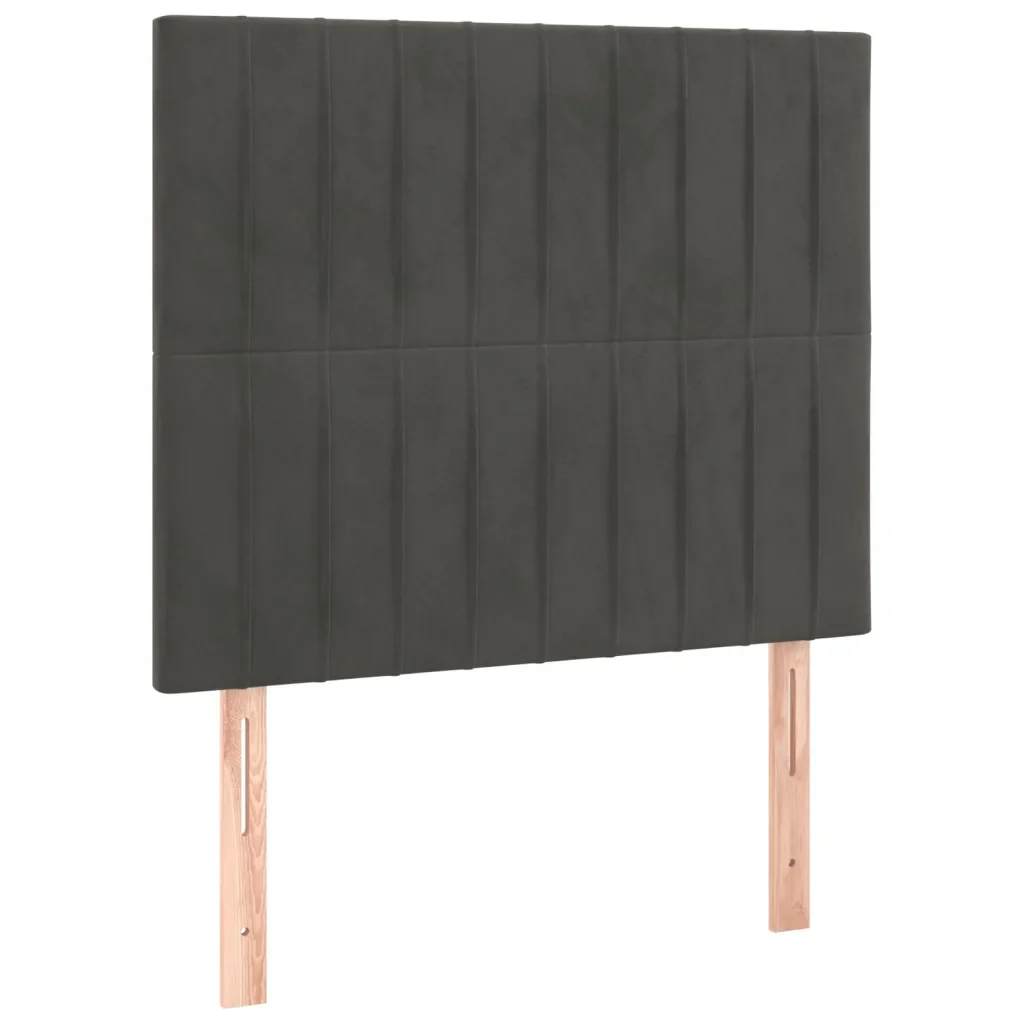 Letto matrimoniale | Letto per adulti | Giroletto senza Materasso Grigio Scuro 120x200 cm Velluto - Image 8