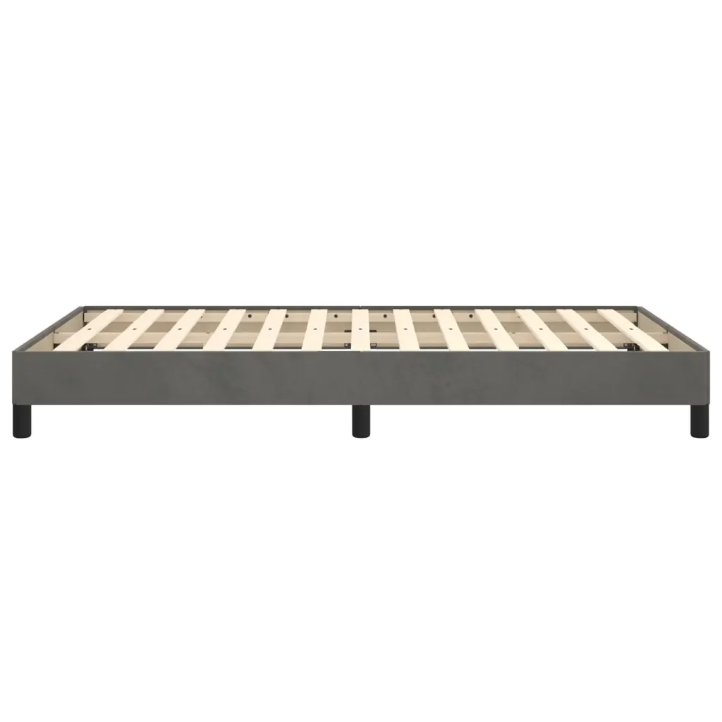Letto matrimoniale | Letto per adulti | Giroletto senza Materasso Grigio Scuro 120x200 cm Velluto - Image 6