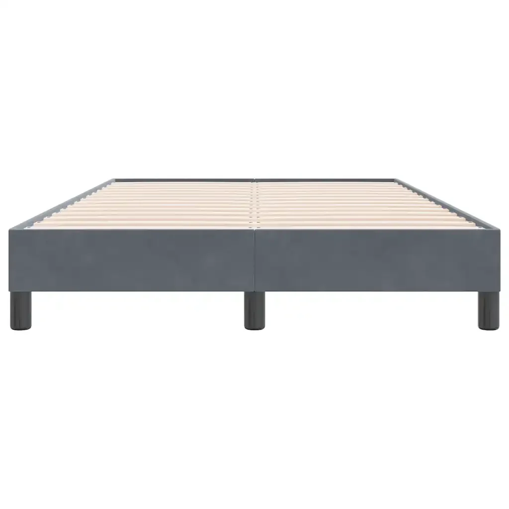 Letto matrimoniale | Letto per adulti | Giroletto senza Materasso Grigio Scuro 120x220 cm Velluto - Image 5