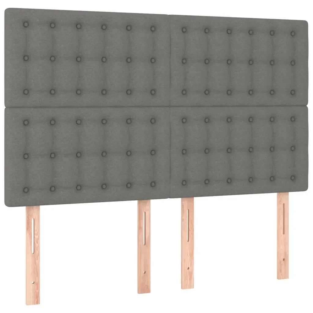 Letto matrimoniale | Letto per adulti | Giroletto senza Materasso Grigio Scuro 140x190 cm Tessuto - Image 9