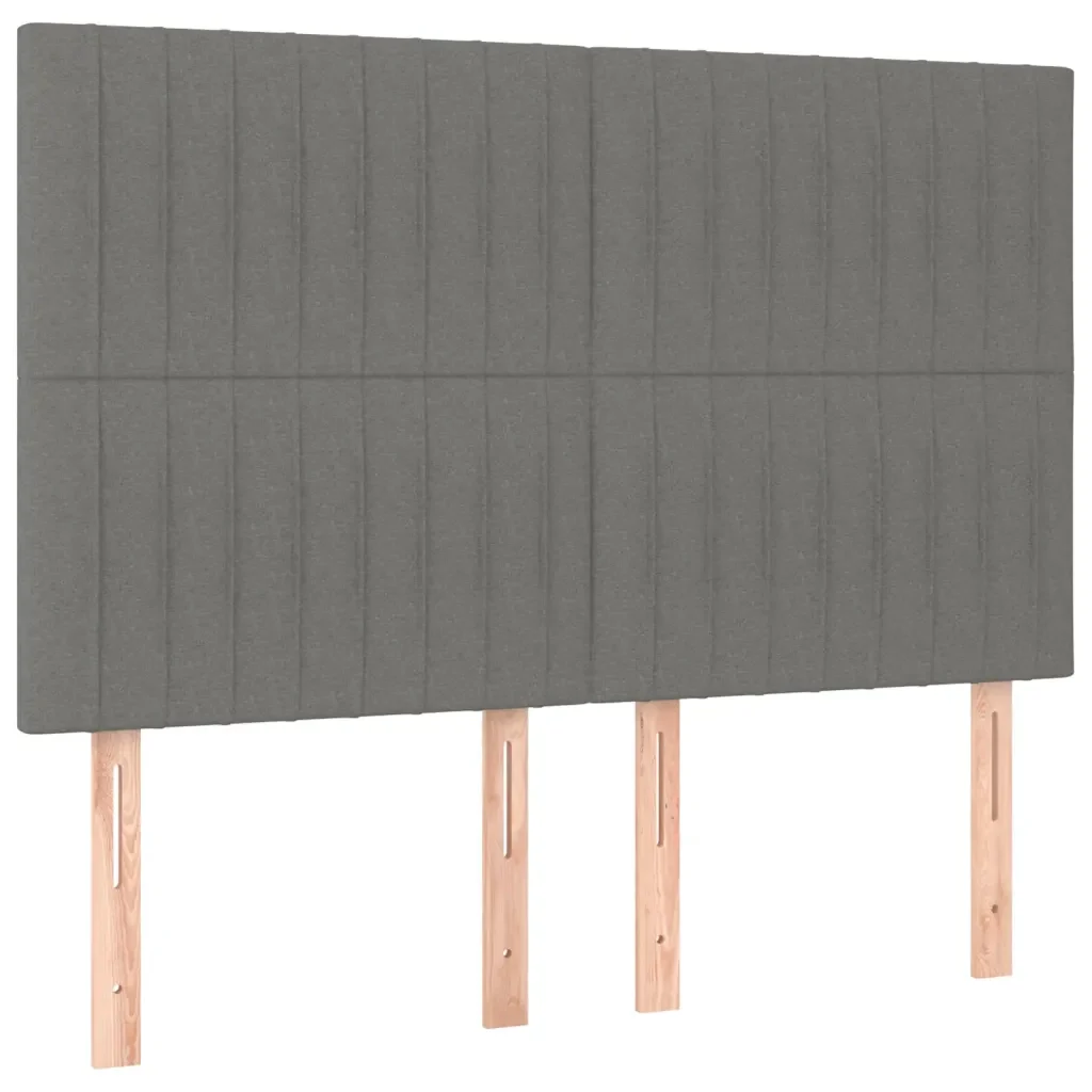 Letto matrimoniale | Letto per adulti | Giroletto senza Materasso Grigio Scuro 140x190 cm Tessuto - Image 8
