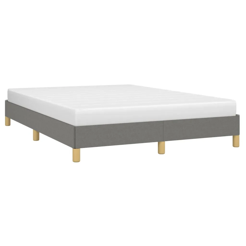 Letto matrimoniale | Letto per adulti | Giroletto senza Materasso Grigio Scuro 140x190 cm Tessuto - Image 4