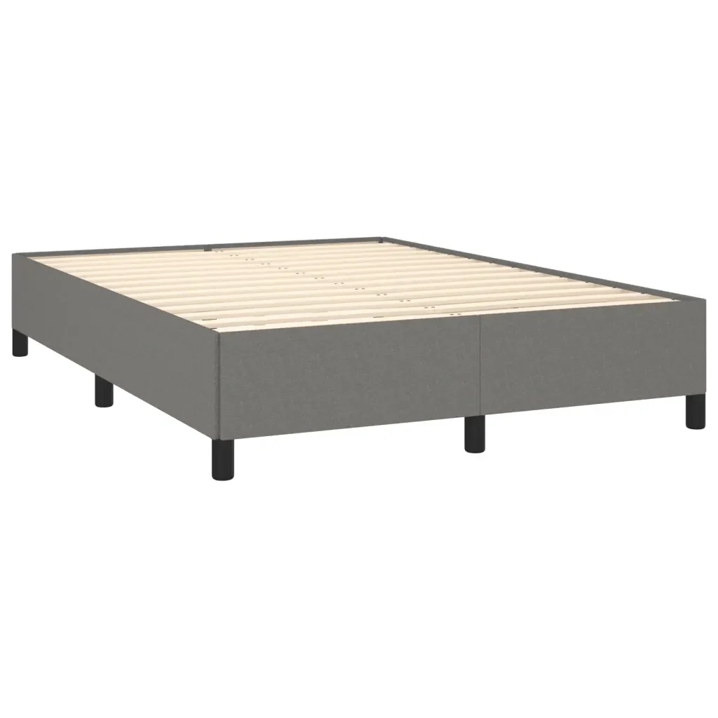 Letto matrimoniale | Letto per adulti | Giroletto senza Materasso Grigio Scuro 140x190 cm Tessuto - Image 3