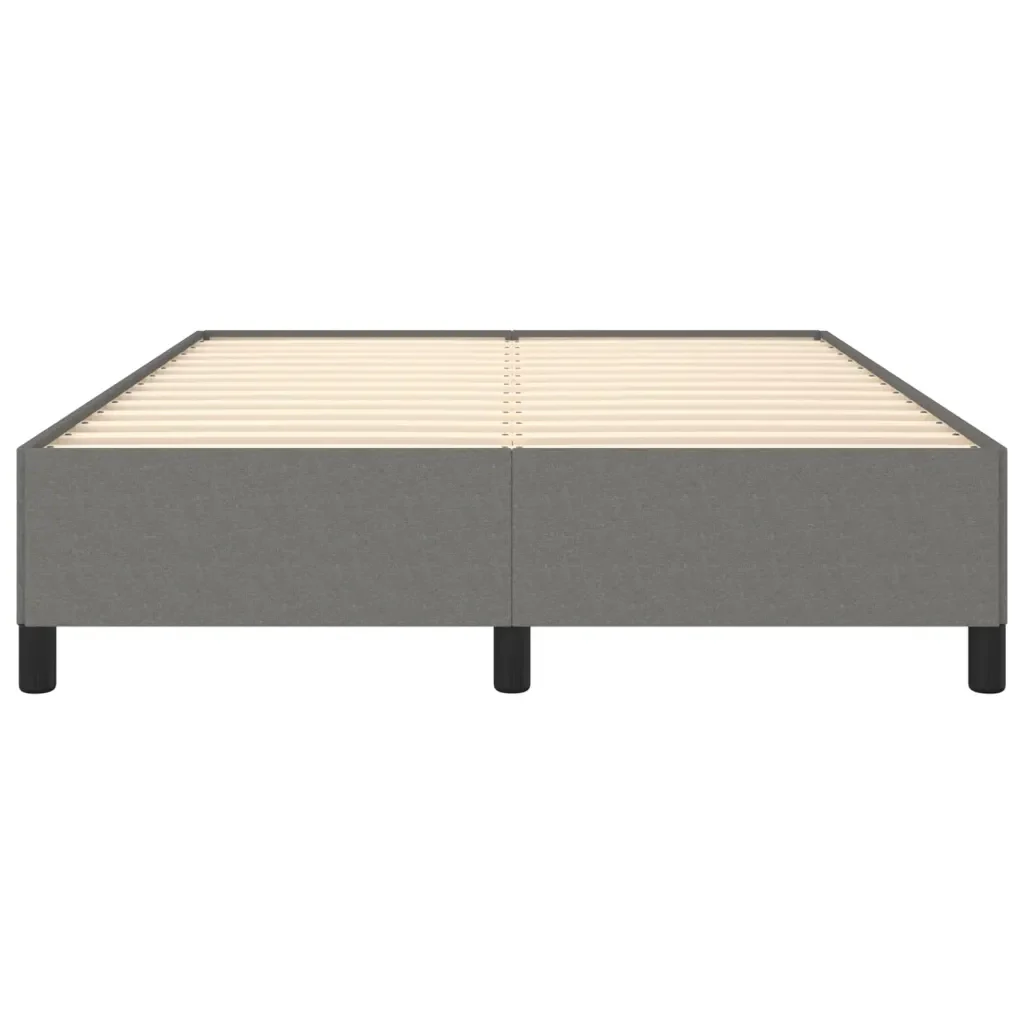 Letto matrimoniale | Letto per adulti | Giroletto senza Materasso Grigio Scuro 140x190 cm Tessuto - Image 5