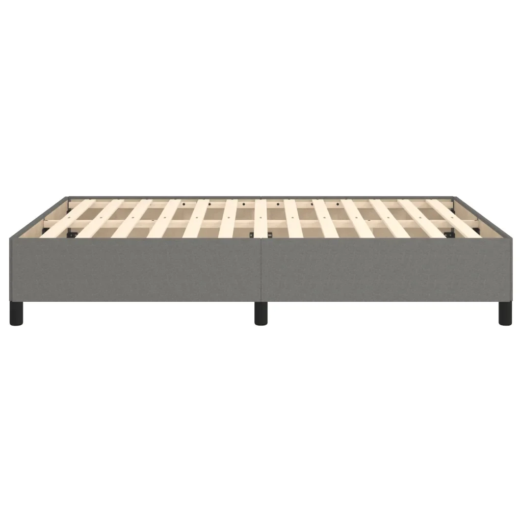 Letto matrimoniale | Letto per adulti | Giroletto senza Materasso Grigio Scuro 140x190 cm Tessuto - Image 6