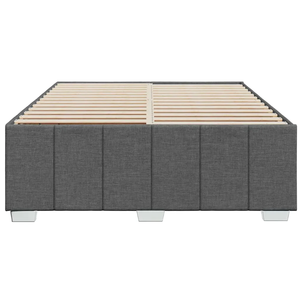 Letto matrimoniale | Letto per adulti | Giroletto senza Materasso Grigio Scuro 140x190 cm Tessuto - Image 3