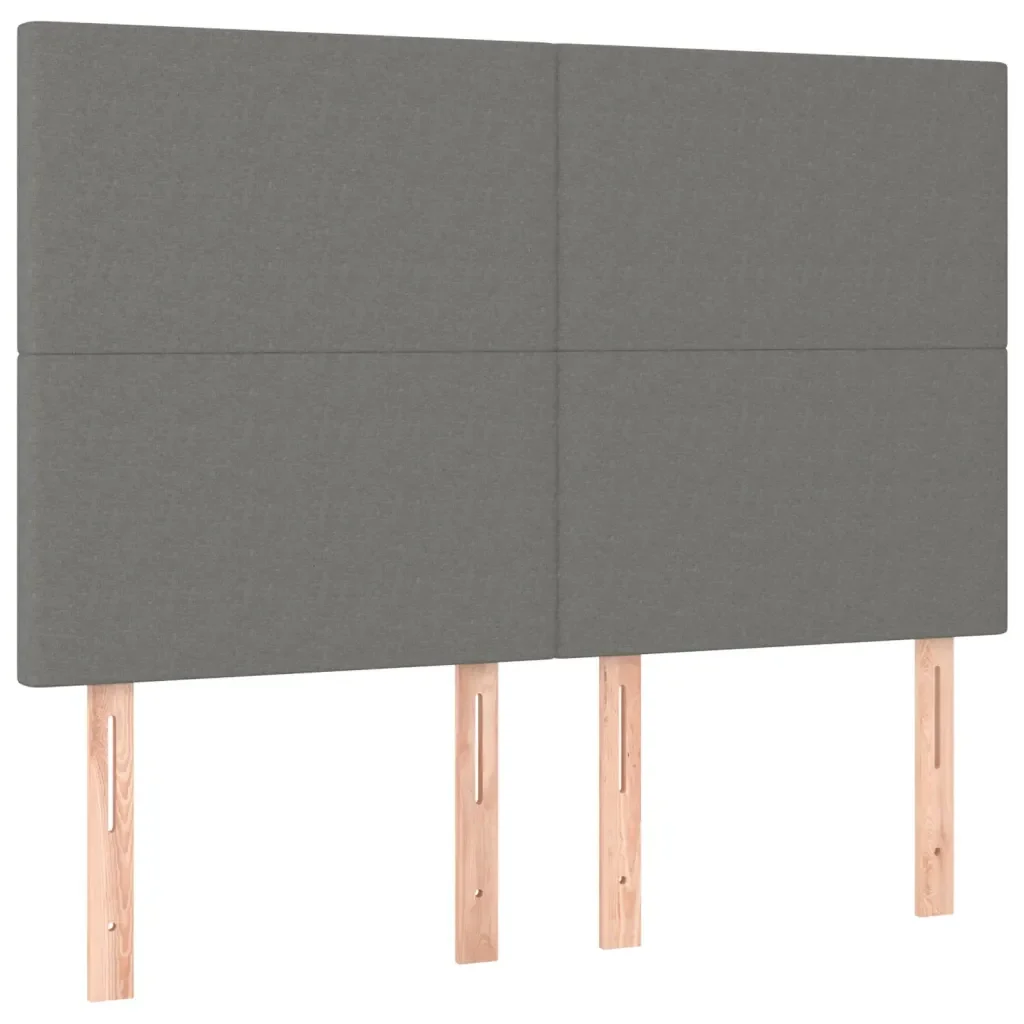 Letto matrimoniale | Letto per adulti | Giroletto senza Materasso Grigio Scuro 140x190 cm Tessuto - Image 9