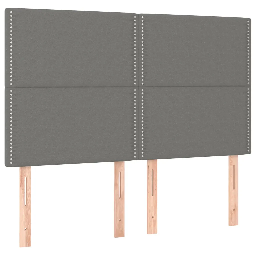 Letto matrimoniale | Letto per adulti | Giroletto senza Materasso Grigio Scuro 140x190 cm Tessuto - Image 9