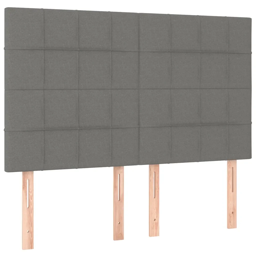 Letto matrimoniale | Letto per adulti | Giroletto senza Materasso Grigio Scuro 140x190 cm Tessuto - Image 9