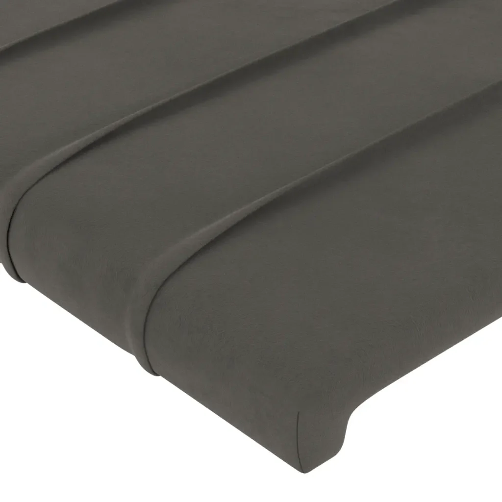 Letto matrimoniale | Letto per adulti | Giroletto senza Materasso Grigio Scuro 140x190 cm Velluto - Image 10