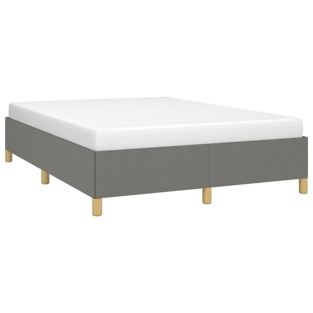 Letto matrimoniale | Letto per adulti | Giroletto senza Materasso Grigio Scuro 140x200 cm Tessuto - Image 4