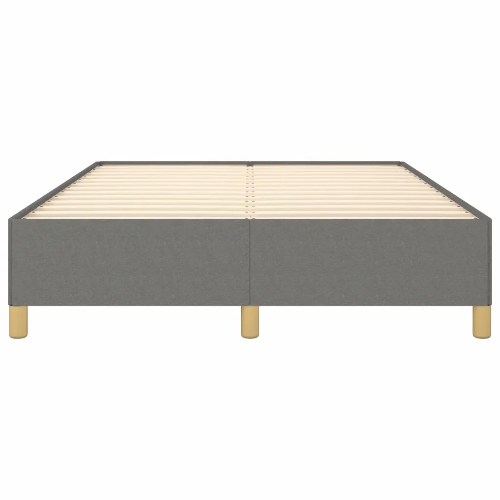 Letto matrimoniale | Letto per adulti | Giroletto senza Materasso Grigio Scuro 140x200 cm Tessuto - Image 5