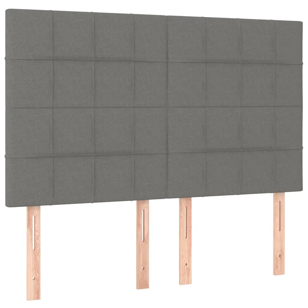 Letto matrimoniale | Letto per adulti | Giroletto senza Materasso Grigio Scuro 140x200 cm Tessuto - Image 9