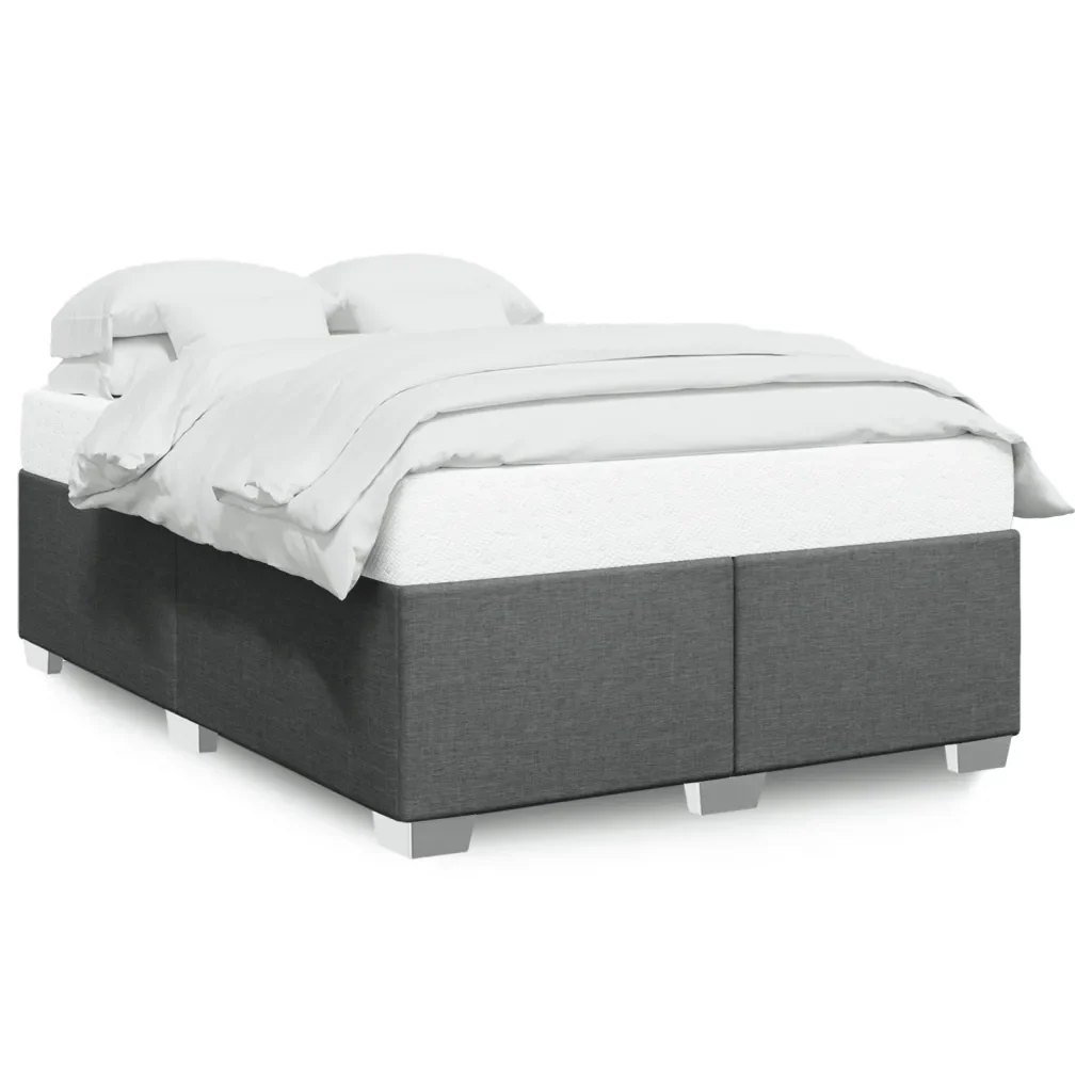 Letto matrimoniale | Letto per adulti | Giroletto senza Materasso Grigio Scuro 140x200 cm Tessuto