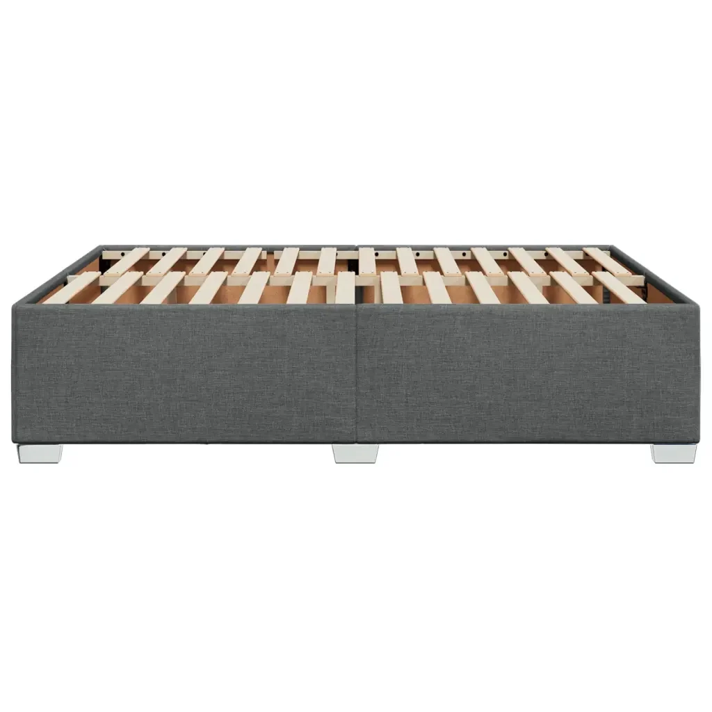 Letto matrimoniale | Letto per adulti | Giroletto senza Materasso Grigio Scuro 140x200 cm Tessuto - Image 5