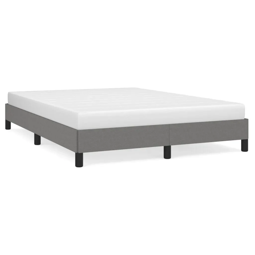 Letto matrimoniale | Letto per adulti | Giroletto senza Materasso Grigio Scuro 140x200 cm Tessuto