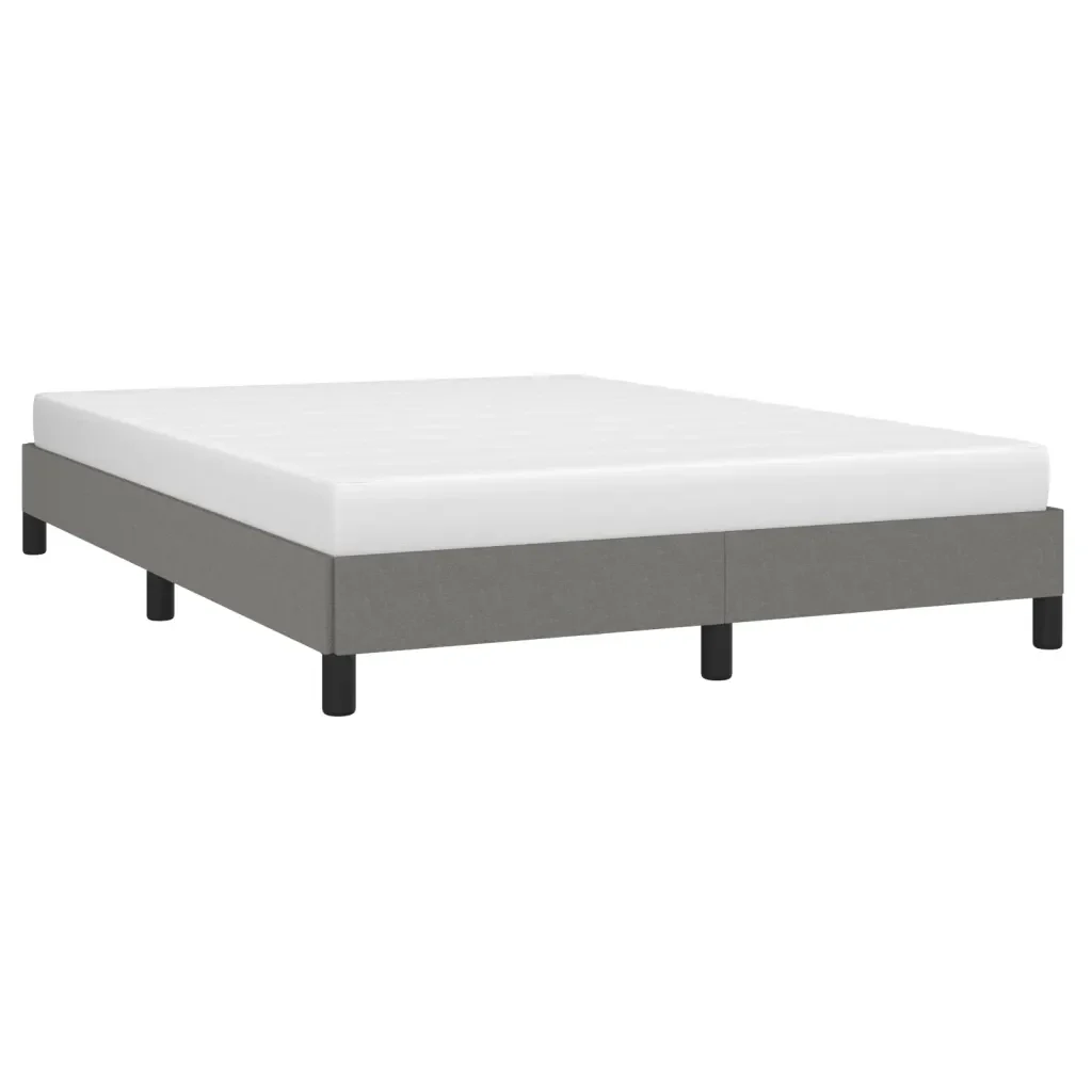 Letto matrimoniale | Letto per adulti | Giroletto senza Materasso Grigio Scuro 140x200 cm Tessuto - Image 3