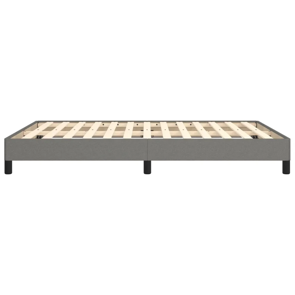 Letto matrimoniale | Letto per adulti | Giroletto senza Materasso Grigio Scuro 140x200 cm Tessuto - Image 6