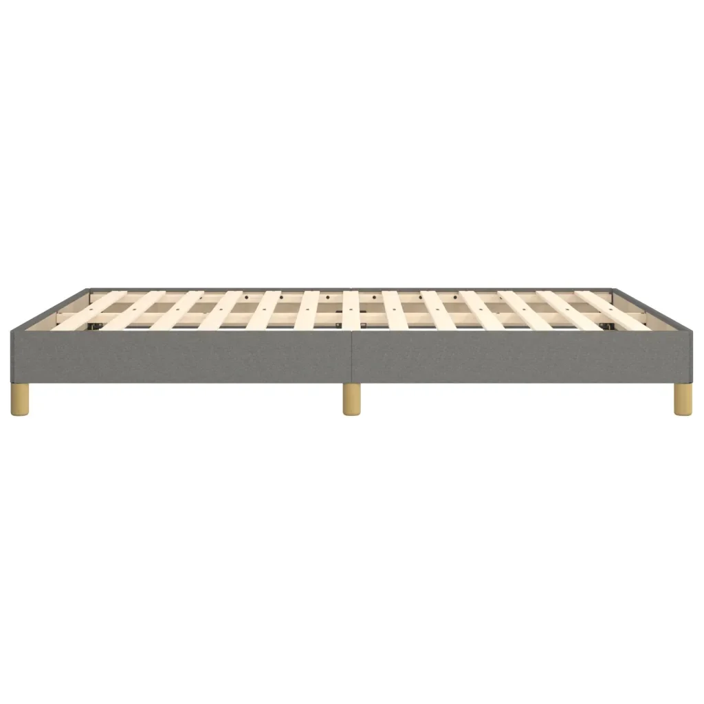 Letto matrimoniale | Letto per adulti | Giroletto senza Materasso Grigio Scuro 140x200 cm Tessuto - Image 6