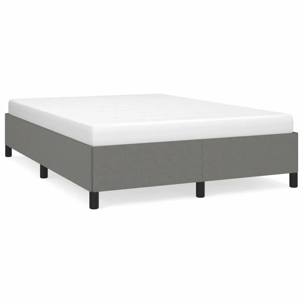 Letto matrimoniale | Letto per adulti | Giroletto senza Materasso Grigio Scuro 140x200 cm Tessuto