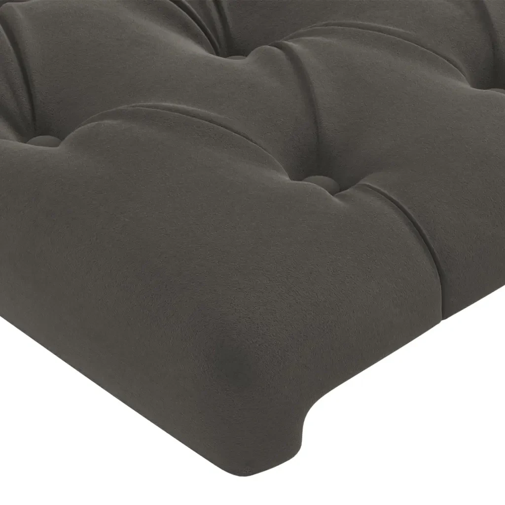 Letto matrimoniale | Letto per adulti | Giroletto senza Materasso Grigio Scuro 140x200 cm Velluto - Image 10