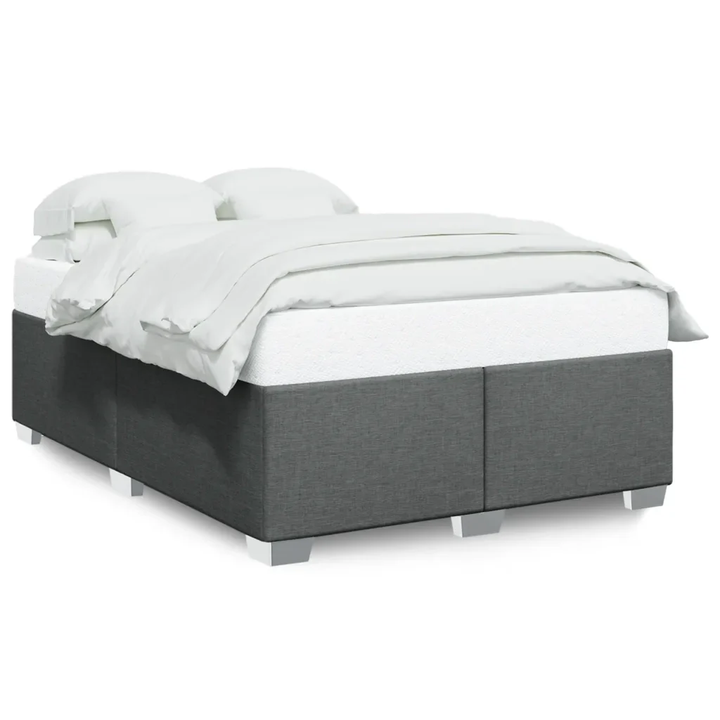 Letto matrimoniale | Letto per adulti | Giroletto senza Materasso Grigio Scuro 160x200 cm Tessuto