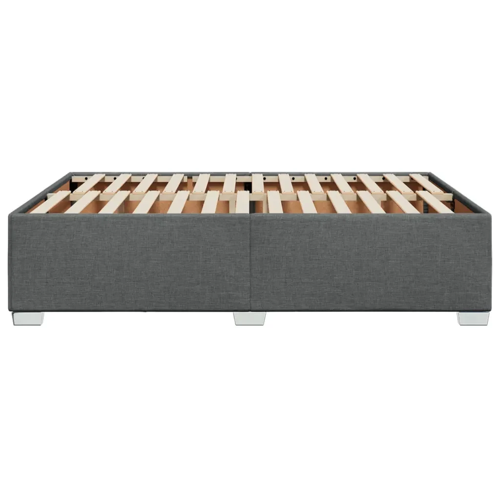 Letto matrimoniale | Letto per adulti | Giroletto senza Materasso Grigio Scuro 160x200 cm Tessuto - Image 5