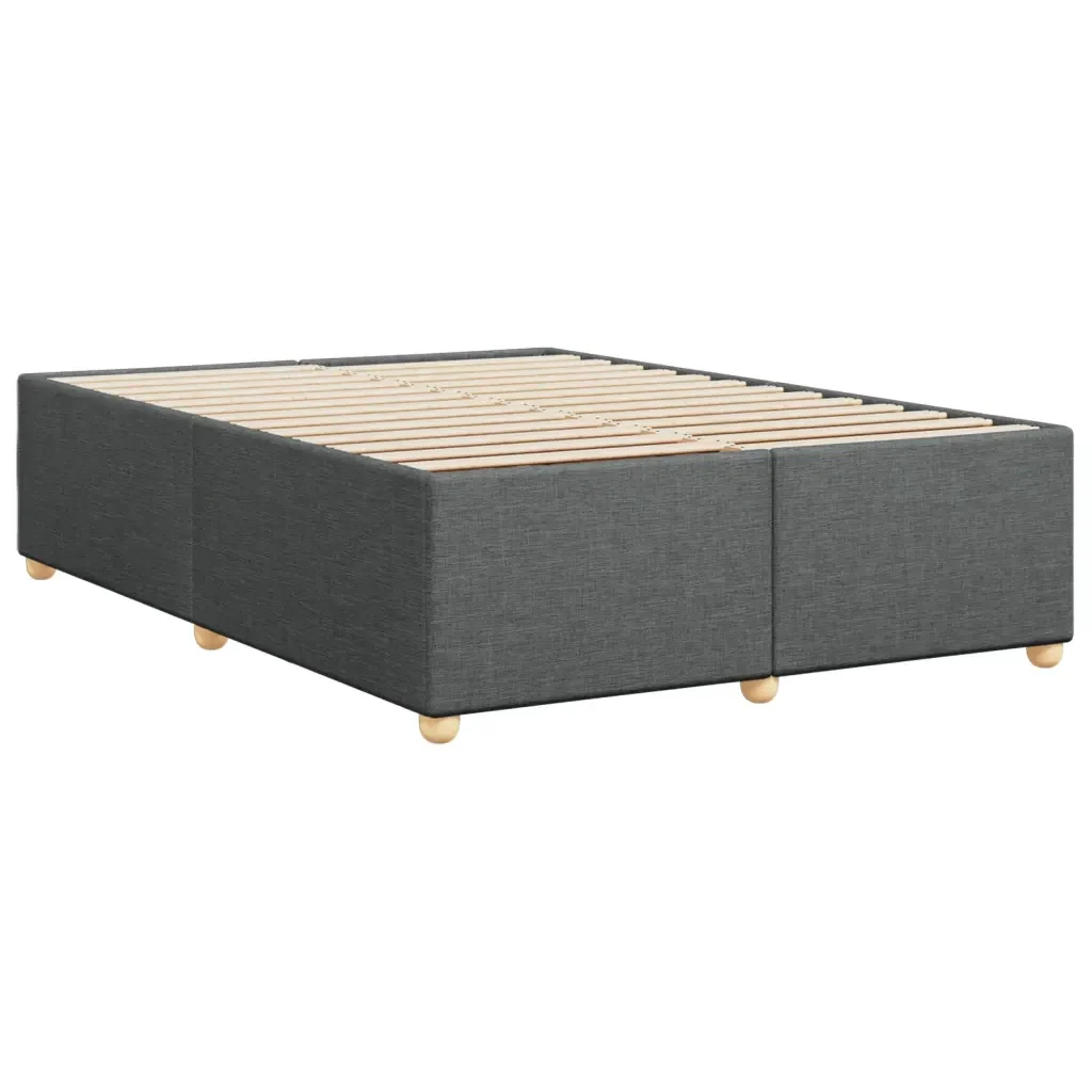 Letto matrimoniale | Letto per adulti | Giroletto senza Materasso Grigio Scuro 160x200 cm Tessuto - Image 6