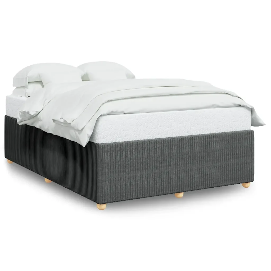 Letto matrimoniale | Letto per adulti | Giroletto senza Materasso Grigio Scuro 160x200 cm Tessuto