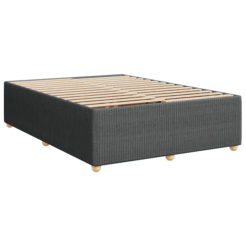 Letto matrimoniale | Letto per adulti | Giroletto senza Materasso Grigio Scuro 160x200 cm Tessuto - Image 3