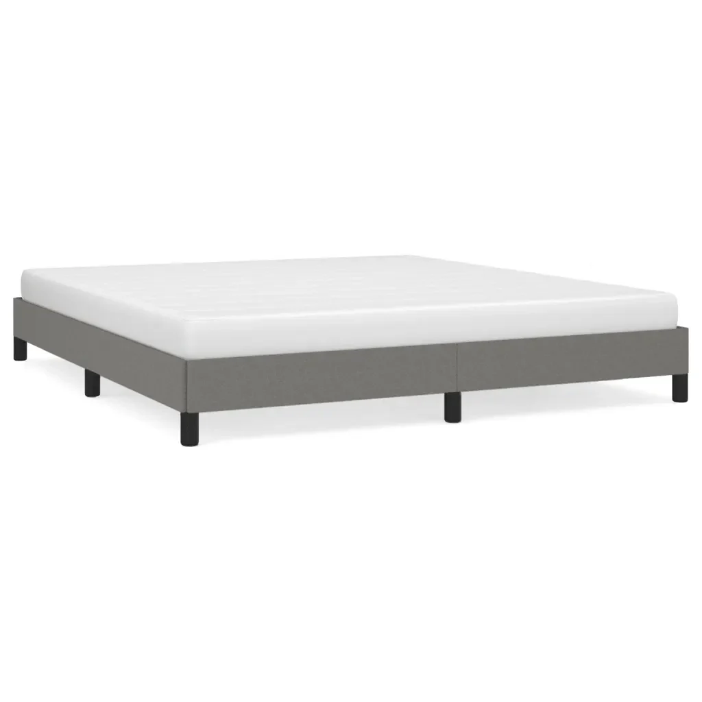 Letto matrimoniale | Letto per adulti | Giroletto senza Materasso Grigio Scuro 160x200 cm Tessuto