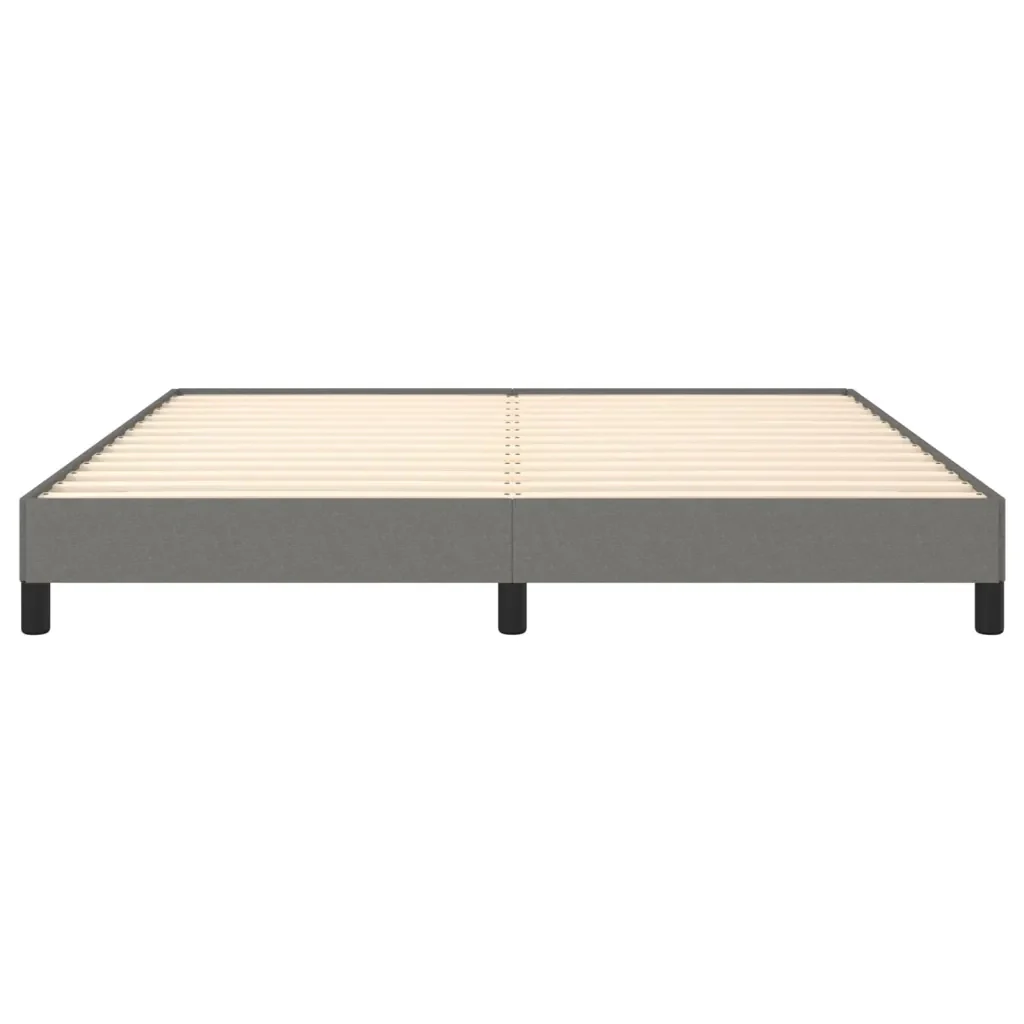 Letto matrimoniale | Letto per adulti | Giroletto senza Materasso Grigio Scuro 160x200 cm Tessuto - Image 5