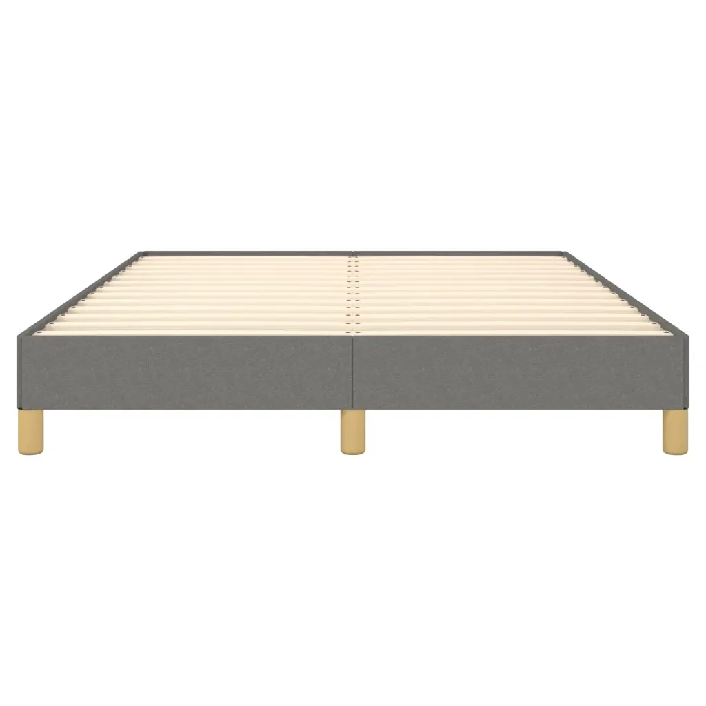 Letto matrimoniale | Letto per adulti | Giroletto senza Materasso Grigio Scuro 160x200 cm Tessuto - Image 5