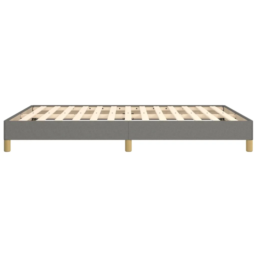 Letto matrimoniale | Letto per adulti | Giroletto senza Materasso Grigio Scuro 160x200 cm Tessuto - Image 6