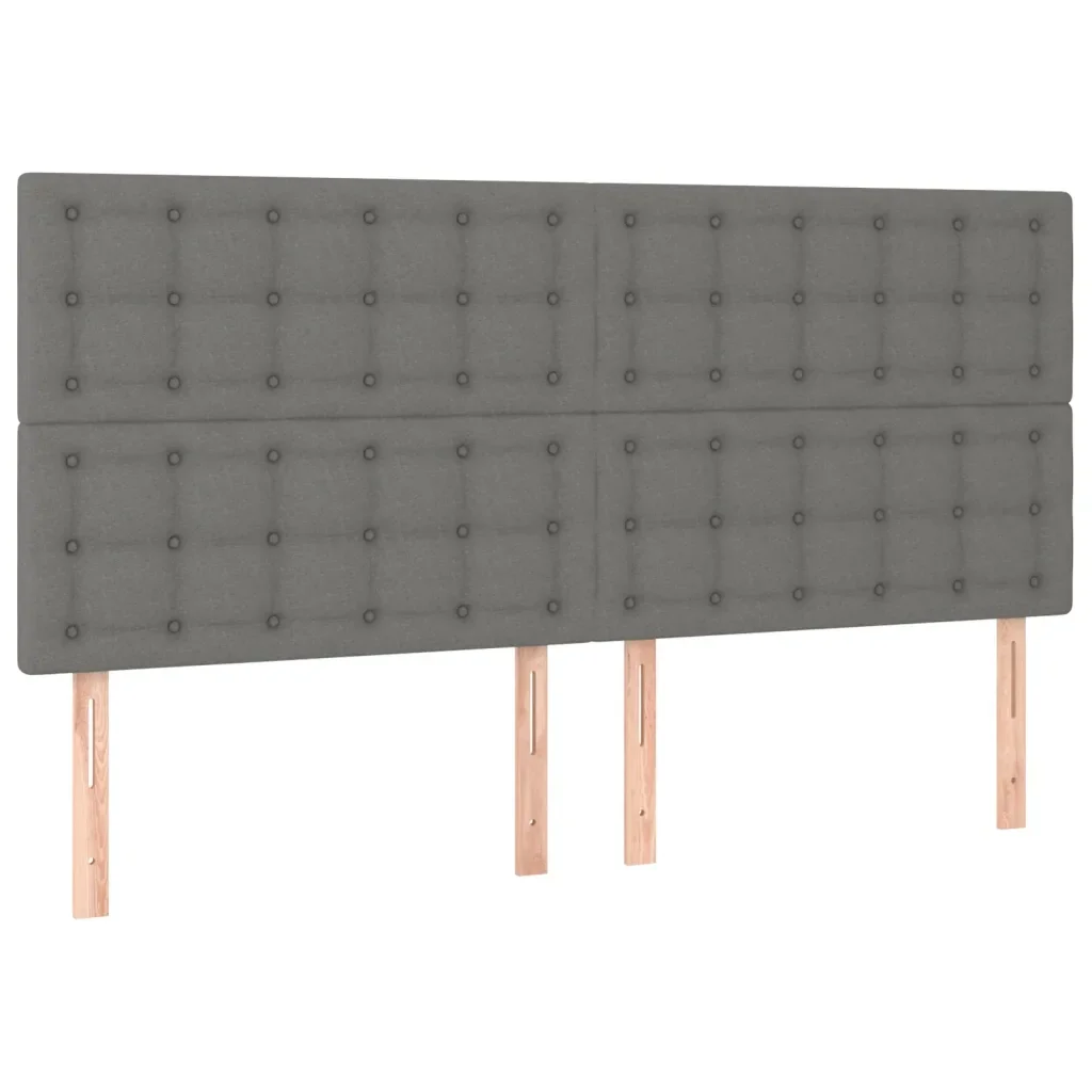 Letto matrimoniale | Letto per adulti | Giroletto senza Materasso Grigio Scuro 160x200 cm Tessuto - Image 9