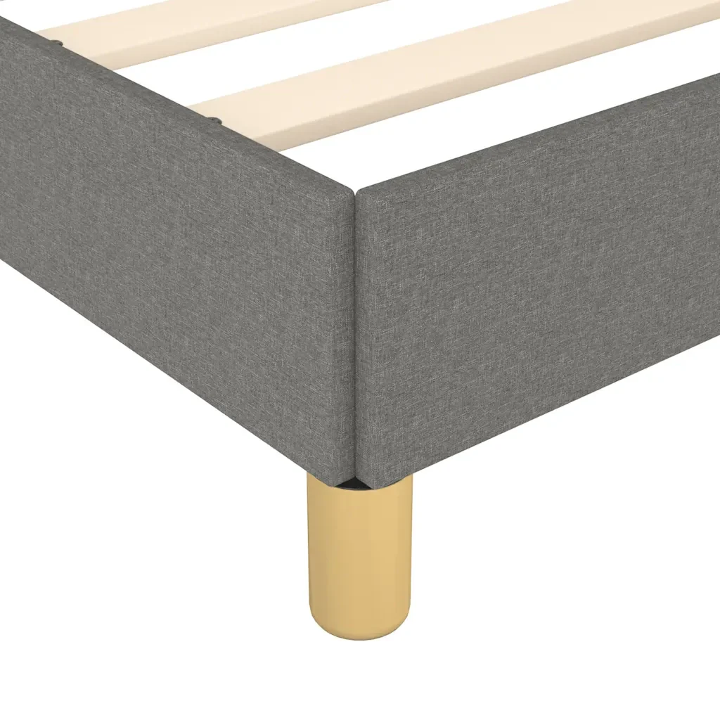 Letto matrimoniale | Letto per adulti | Giroletto senza Materasso Grigio Scuro 180x200 cm Tessuto - Image 7