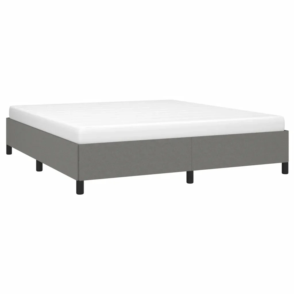 Letto matrimoniale | Letto per adulti | Giroletto senza Materasso Grigio Scuro 180x200 cm Tessuto - Image 4
