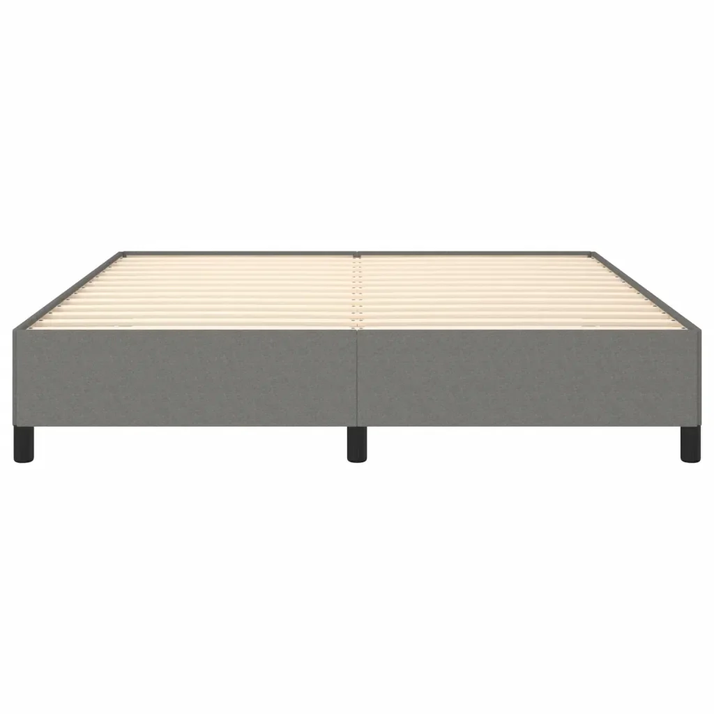 Letto matrimoniale | Letto per adulti | Giroletto senza Materasso Grigio Scuro 180x200 cm Tessuto - Image 5