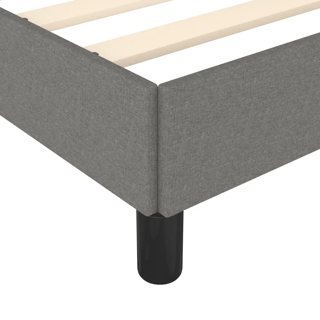 Letto matrimoniale | Letto per adulti | Giroletto senza Materasso Grigio Scuro 180x200 cm Tessuto - Image 7