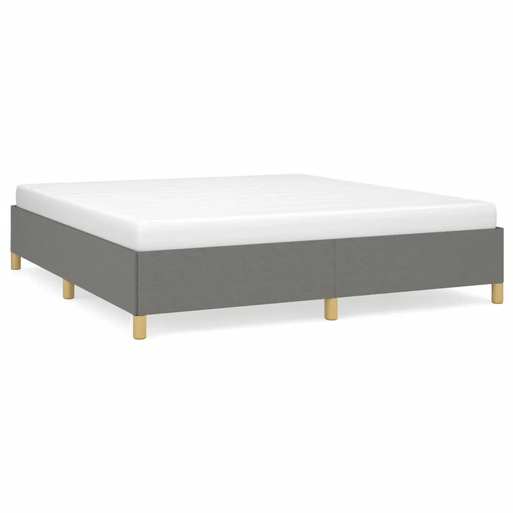 Letto matrimoniale | Letto per adulti | Giroletto senza Materasso Grigio Scuro 180x200 cm Tessuto