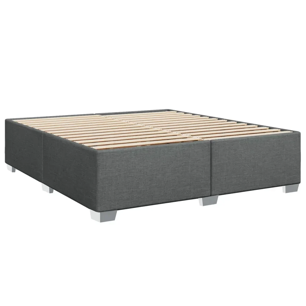 Letto matrimoniale | Letto per adulti | Giroletto senza Materasso Grigio Scuro 180x200 cm Tessuto - Image 4