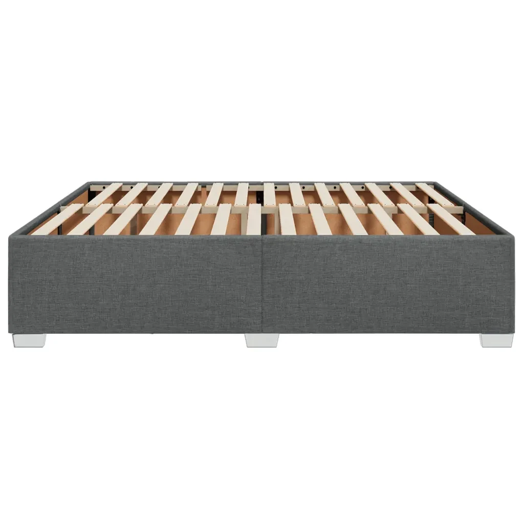Letto matrimoniale | Letto per adulti | Giroletto senza Materasso Grigio Scuro 180x200 cm Tessuto - Image 5