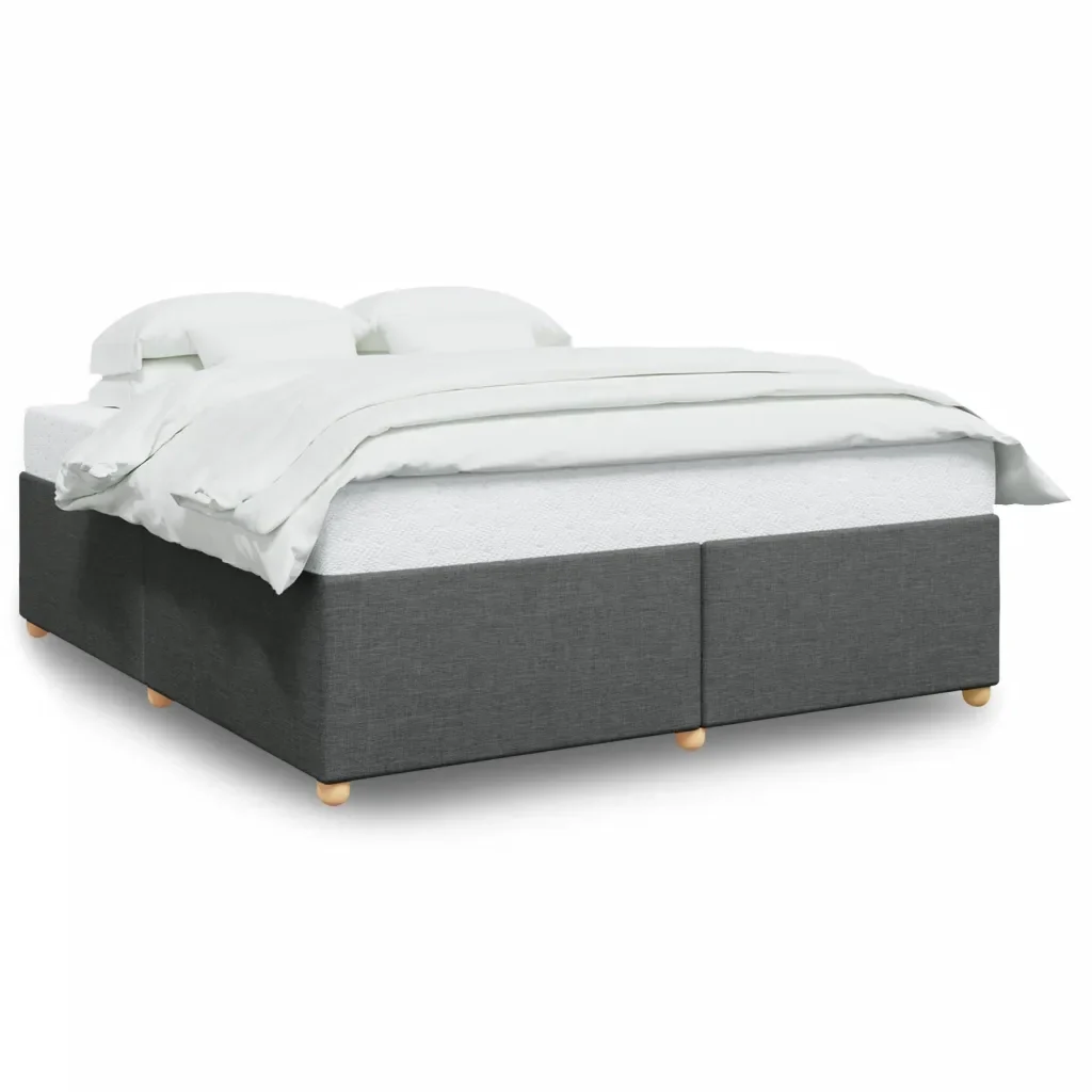Letto matrimoniale | Letto per adulti | Giroletto senza Materasso Grigio Scuro 180x200 cm Tessuto