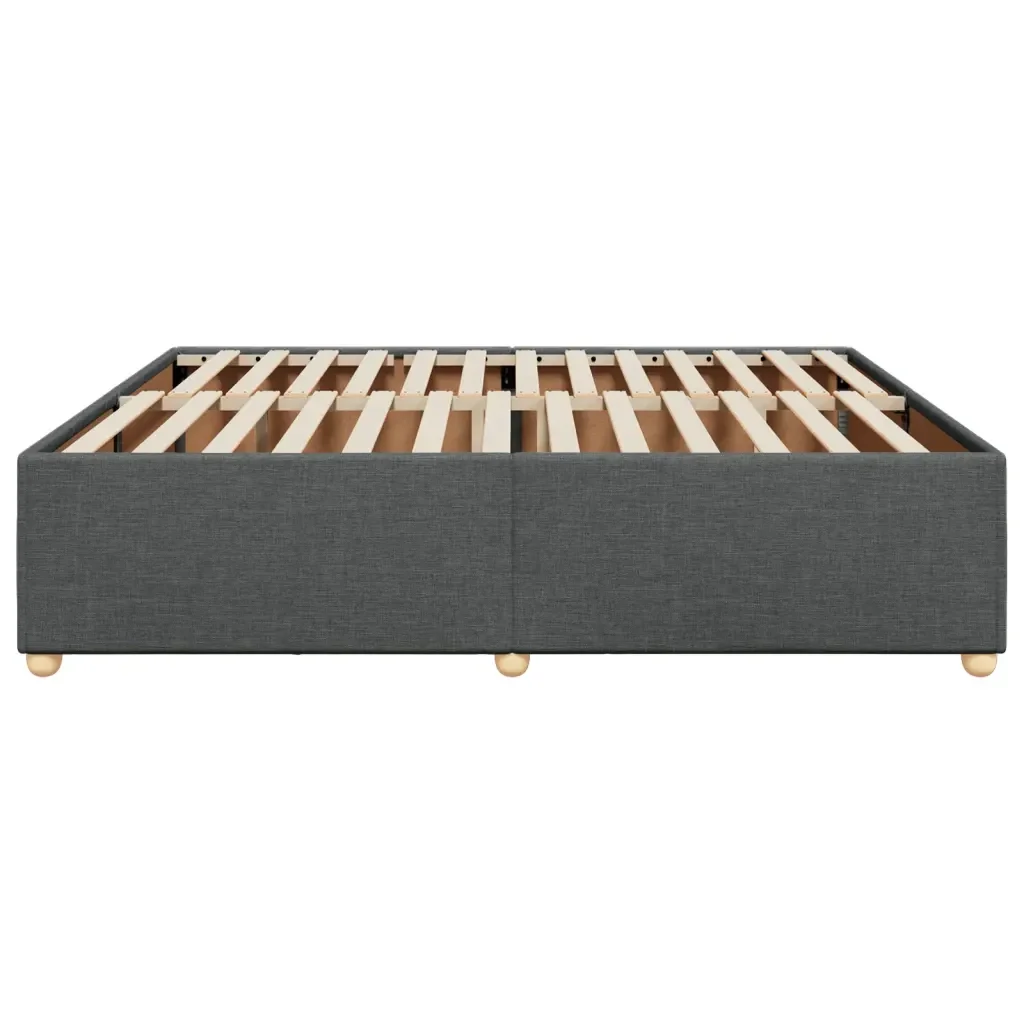Letto matrimoniale | Letto per adulti | Giroletto senza Materasso Grigio Scuro 180x200 cm Tessuto - Image 5
