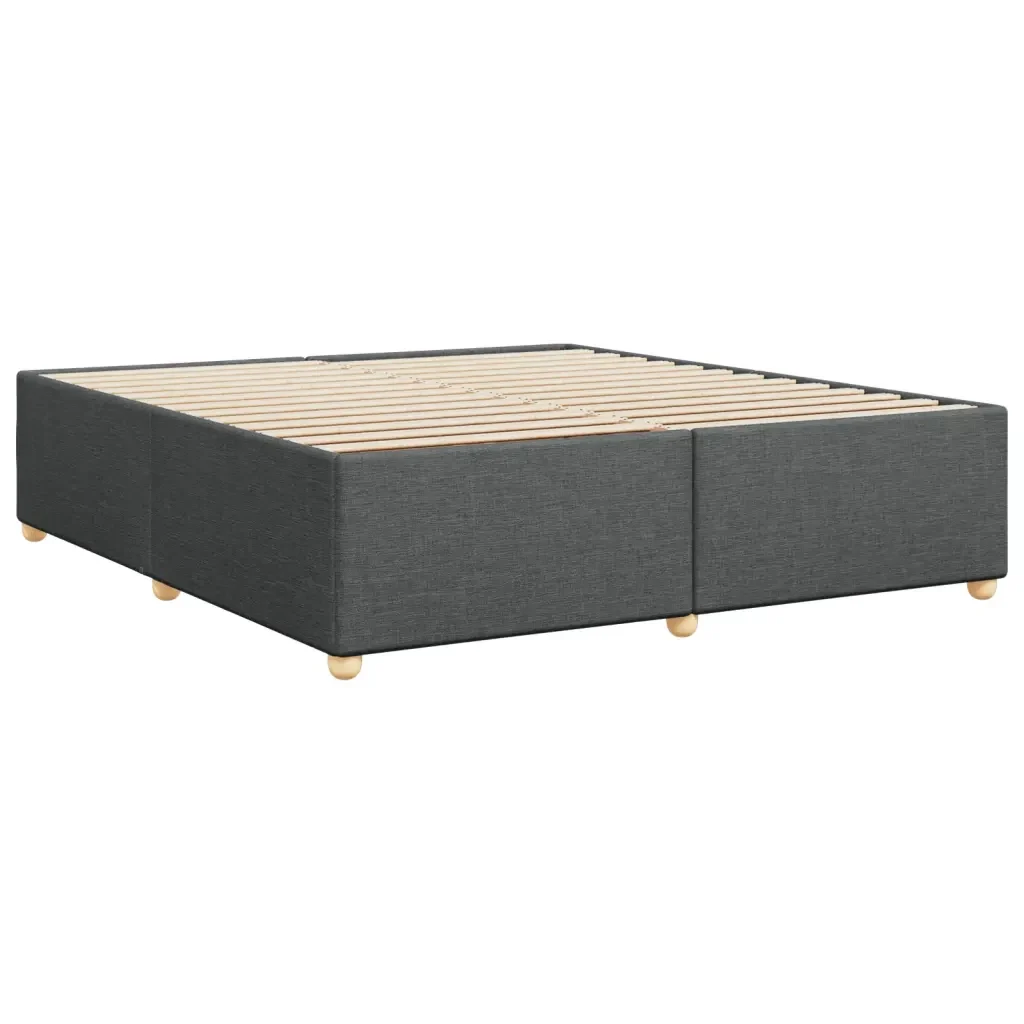 Letto matrimoniale | Letto per adulti | Giroletto senza Materasso Grigio Scuro 180x200 cm Tessuto - Image 6